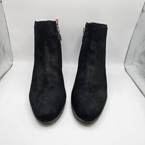 New Blondo Valli Waterproof Suede Leather Bootie Black‎ Nubuck Size 7.5M